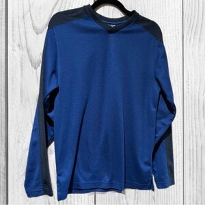 L.L. Bean Men's Two-Tone Blue Long-Sleeve Performance Tee outdoor size m